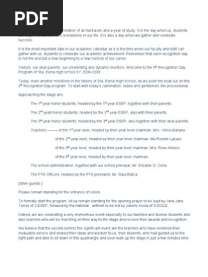 Emcee Script For Recognition Day In Elementary Tagalog The Best Master Of Ceremony Text
