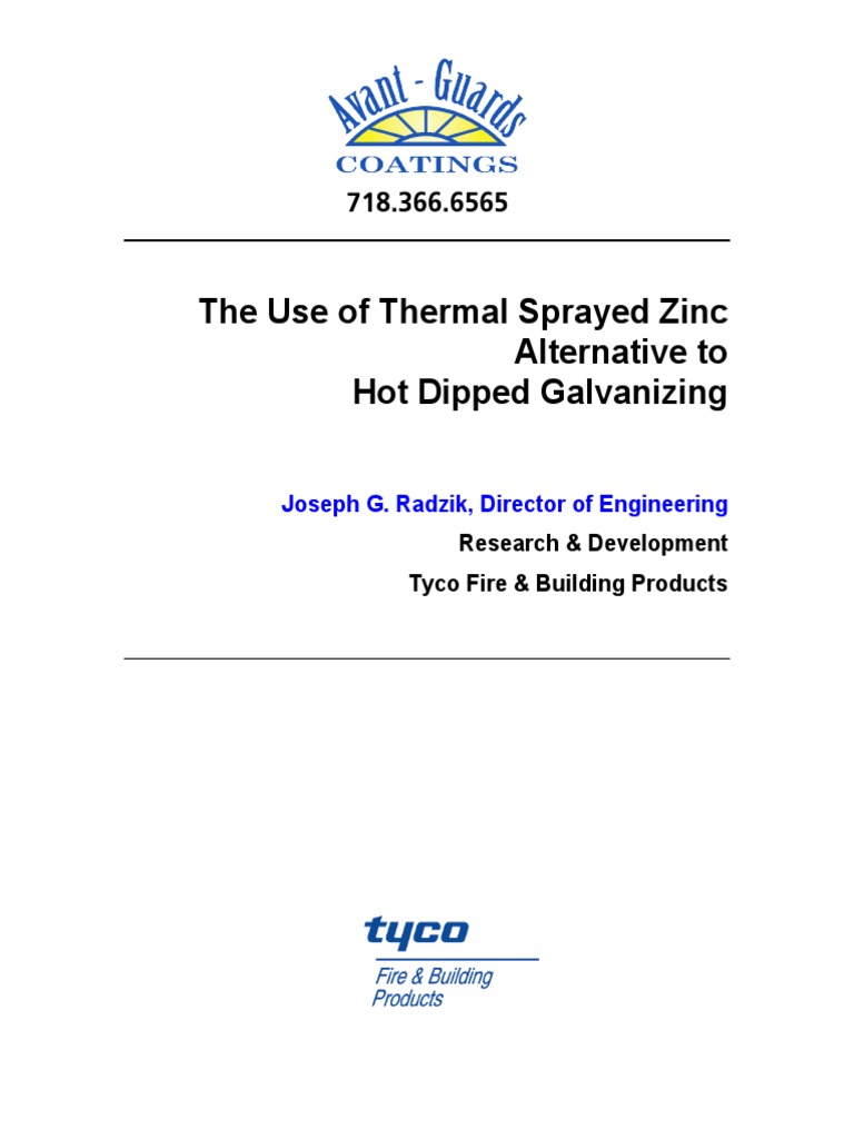 Zinc metallized vs galvanized.pdf Galvanization Corrosion