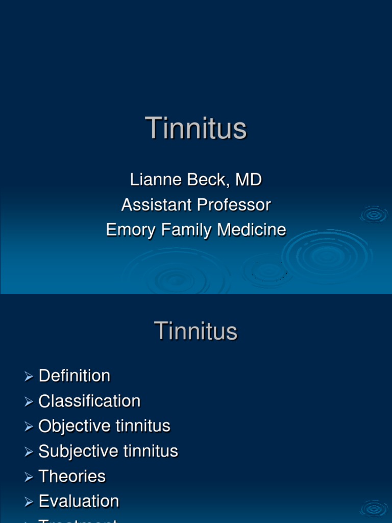 Tinnitus Tinnitus Ear