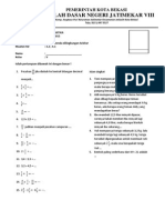 Ulangan Tema 1 MTK