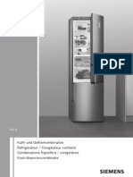 Bedienungsanleitung Kühlschrank Siemens PDF