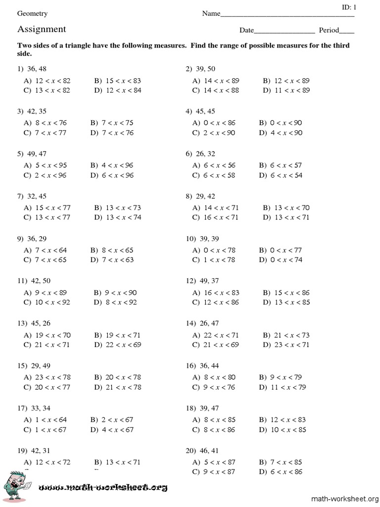 Properties Of Triangles Triangle Inequality Theorem Hard Geometry Space