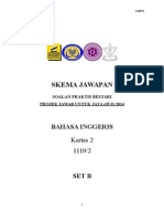 JUJ Pahang SPM 2014 English K2 Set 2 Skema