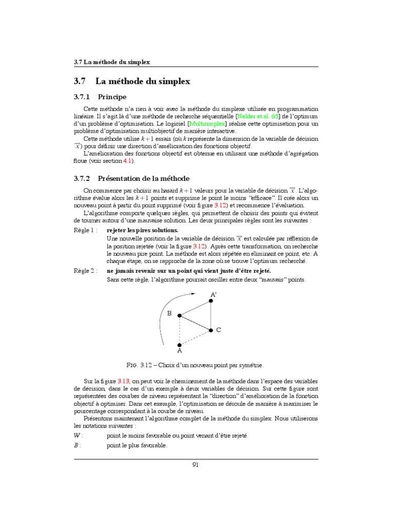 Méthode du Simplex en Optimisation | PDF | Optimisation mathématique ...