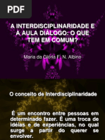 A INTERDISCIPLINARIDADE E A AULA DIÁLOGO.ppt
