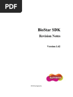 BioStar SDK Revision Notes V1.62 PDF