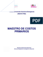 Guía de Costos Nº6 (19ABR2013) - Catàlogo de Costos Unitarios Primarios PDF