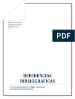 Metodología de elaboración de proyectos I referencias bibliográficas