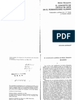 Benjamin - El Concepto de Crítica de Arte en El Romanticismo Alemán PDF