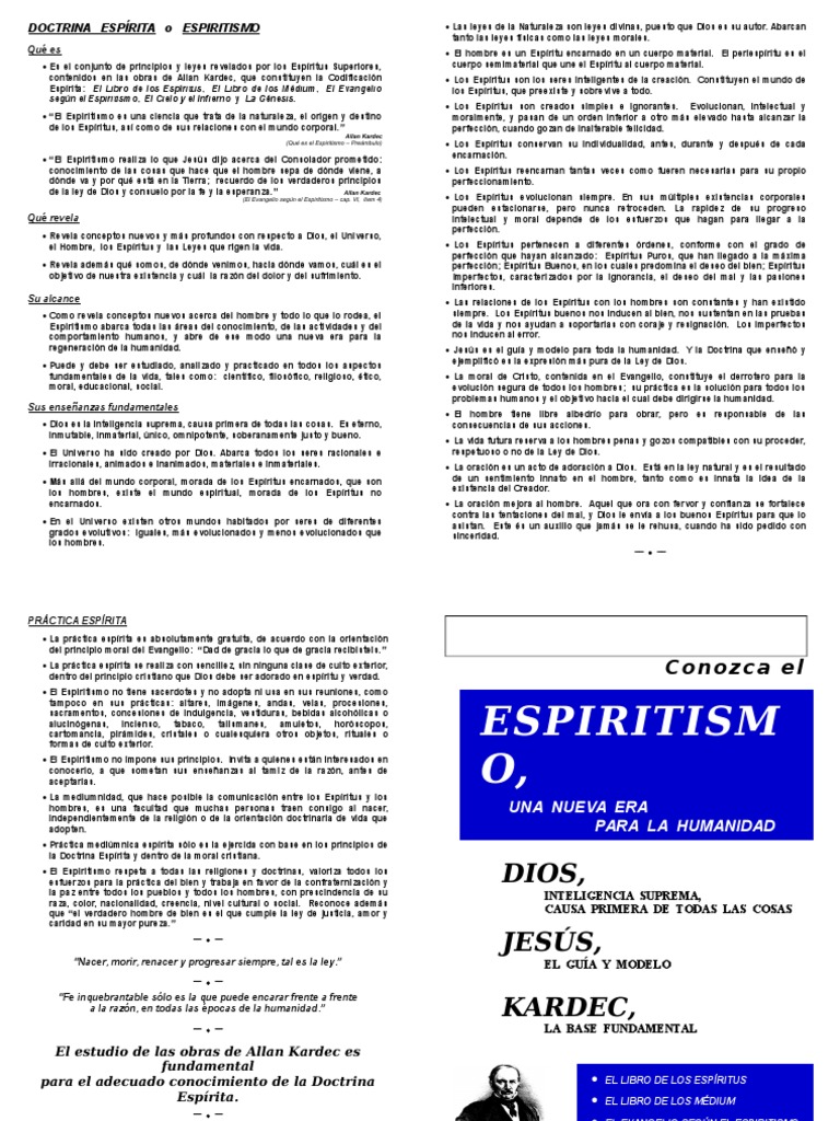 Conozca El Espiritismo Pdf Espiritismo Creencia Religiosa Y Doctrina