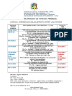 Cronograma Atividades Do Tutor Ad & Presencial - Microbiologia Alimentos2014