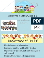 Welcome Pdhpe Class 3-E