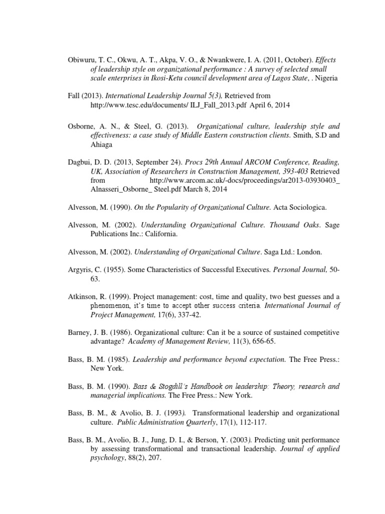 References | Organizational Culture | Organizational Behavior