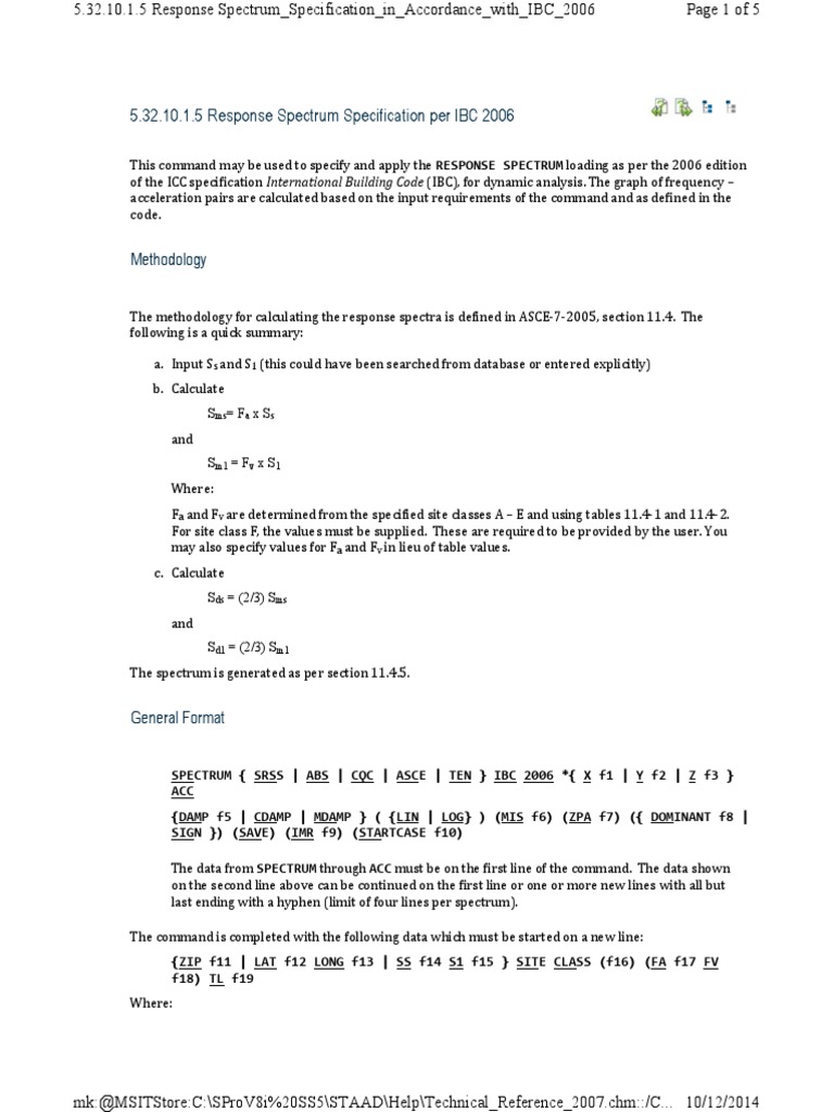 IBC 2006 Response Spectrum Analysis Guide | PDF | Normal Mode | Spectrum