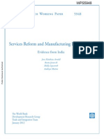 Services Reform and Manufacturing Performance: Policy Research Working Paper 5948