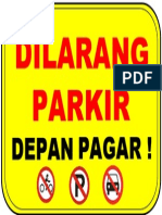 Dilarang Parkir