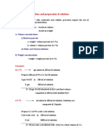 Laboratory Calculations and Preparation of Solutions