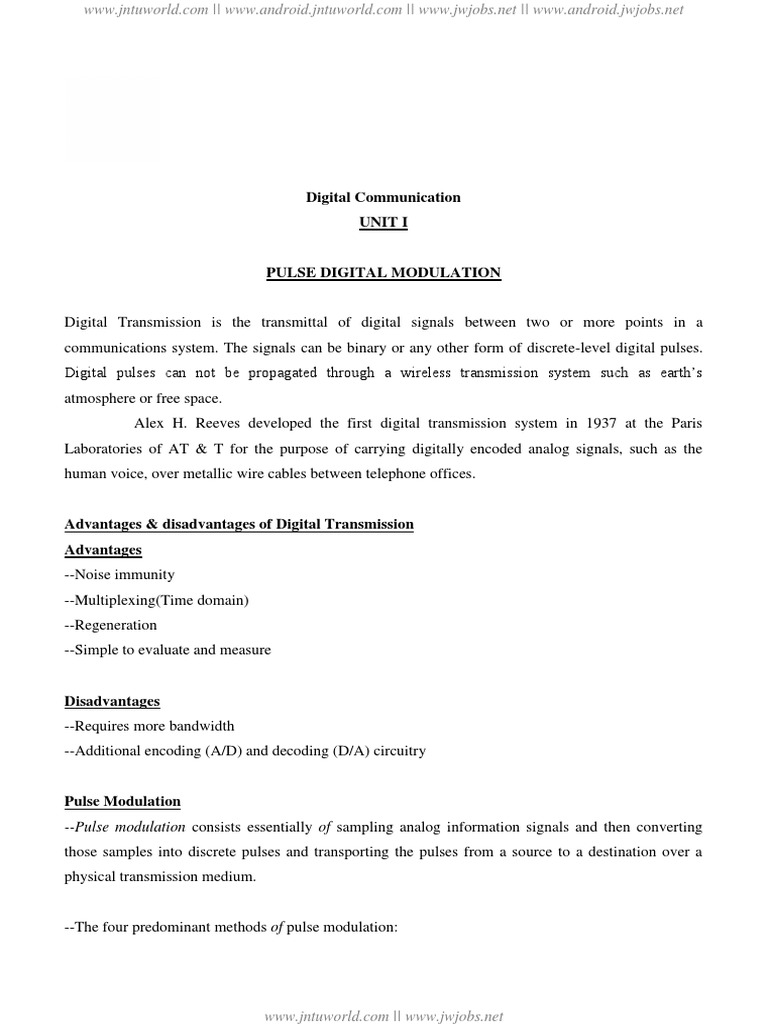 Digital Communication | PDF | Modulation | Electronic Engineering
