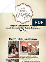 Program Perencanaan Website untuk Meningkatkan Brand Awareness Tea Party Cupcake