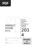 Modul Perfect Score SBP Physics SPM 2014 Skema