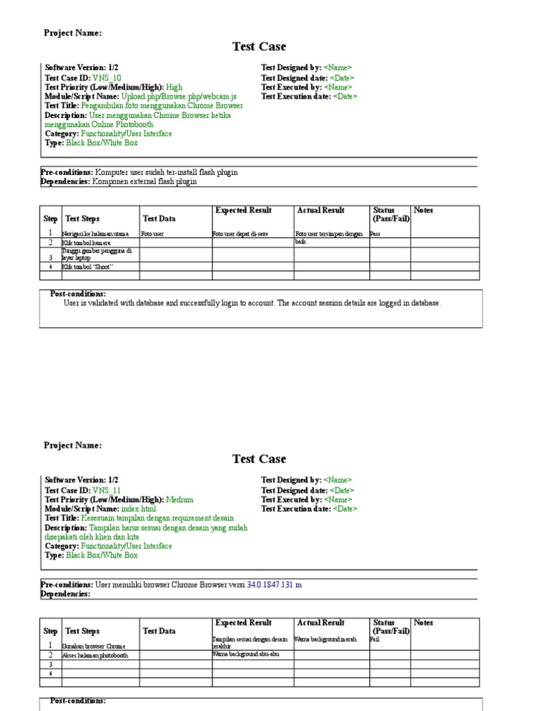 Test Case: Project Name | PDF | Computer Engineering | Computing