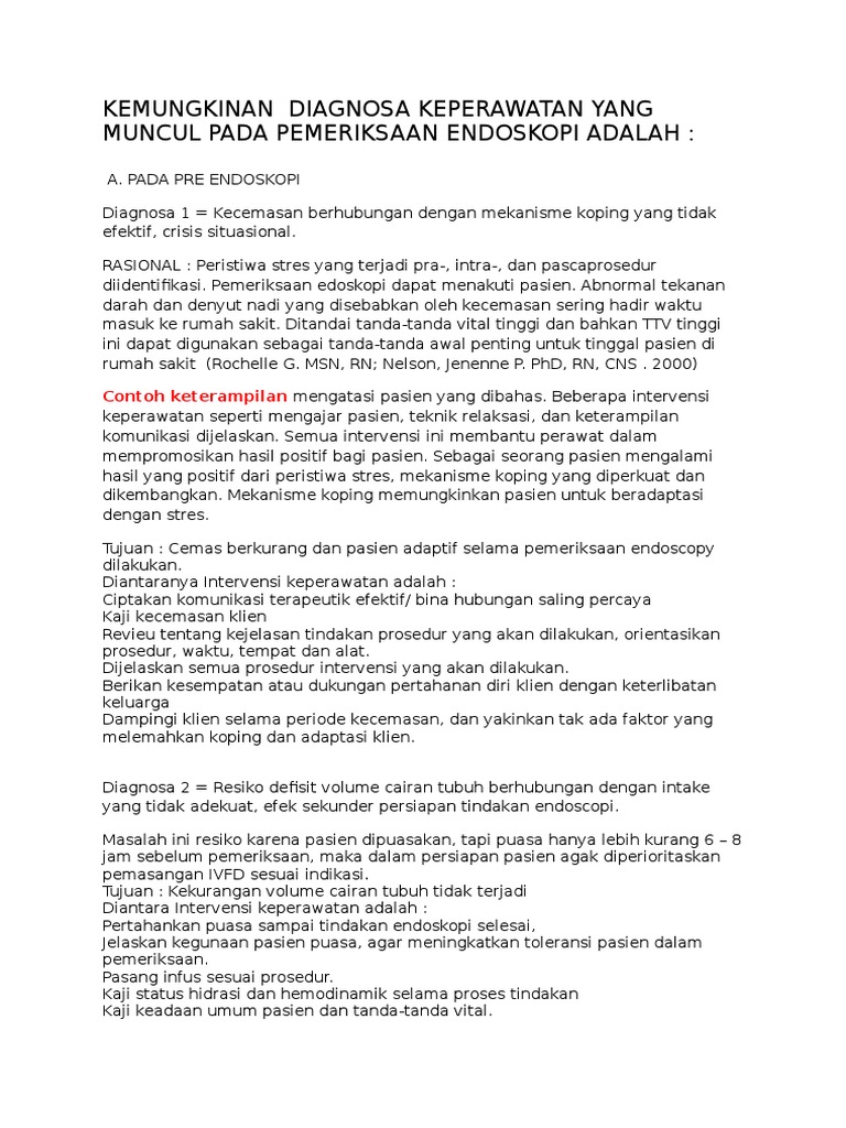 Contoh Askep Resiko Kekurangan Volume Cairan - Simak 