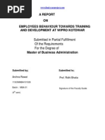 Employees Behaviour Training Wipro