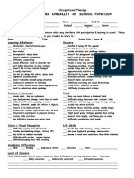 Teacher Checklist of School Function