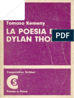 Tomaso Kemeny-La poesia di Dylan Thomas-Cooperativa Scrittori, Milano 1976 - Indice e Introduzione