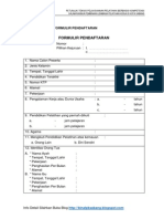 Contoh Formulir Pendaftaran Pelatihan Berbasis Kompetensi PDF
