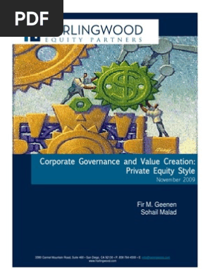 ビジネス・経済 Corporate Governance and Value Creation Private Equity Governance and Value Creation | PDF | Private