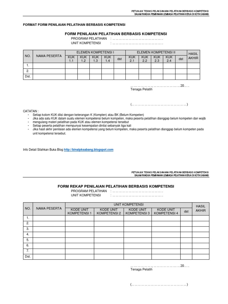 Contoh Form Evaluasi Pelatihan - Detil Gambar Online