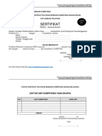 Format Sertifikat Pelatihan Berbasis Kompetensi PDF