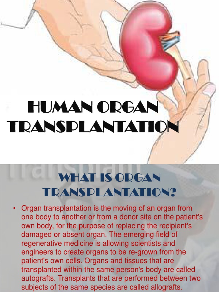 Overview of Human Organ Transplantation | PDF | Organ Transplantation ...