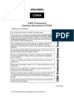 Cima Professional Gateway Assessment-Sample Question