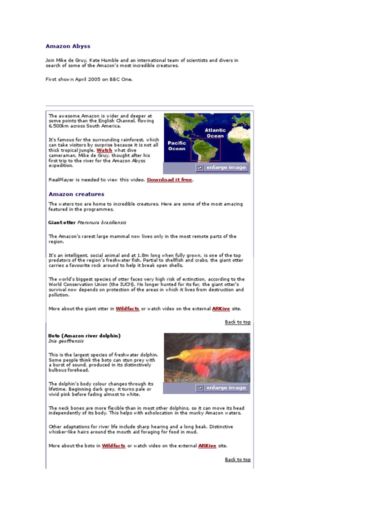 Amazon Abyss | PDF | Fish | Otter