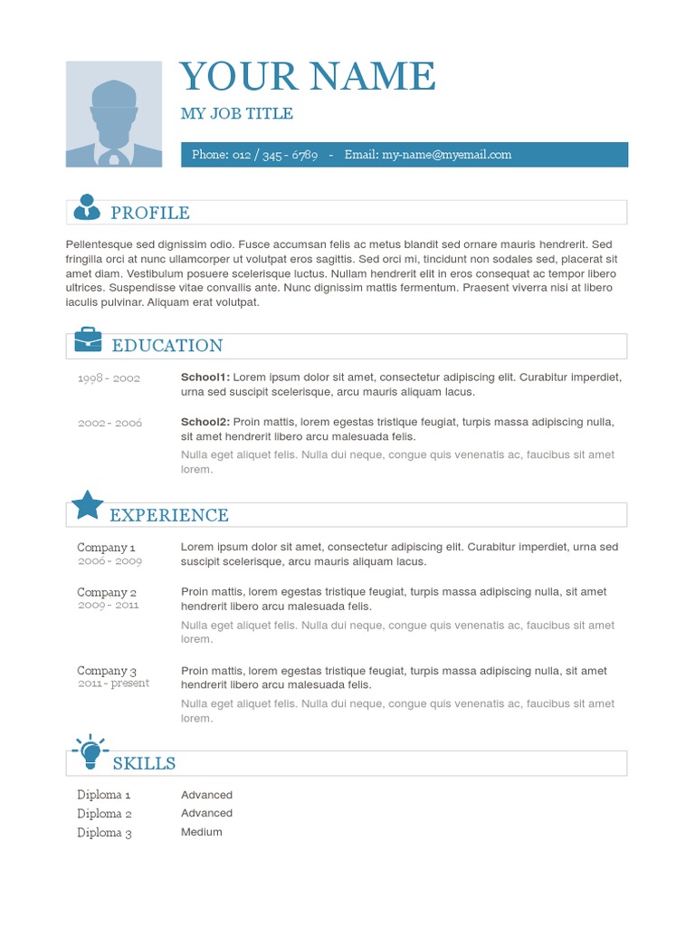 Format CV Template-10 | PDF