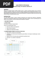 Learn SAS ® in 50 Minutes: Subhashree Singh, The Hartford, Hartford, CT