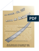 Livro de Resumos EBRAM 2007 Rio de Janeiro PDF