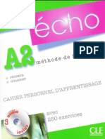 +ëcho A2. Cahier Personnel D'apprenstissage PDF