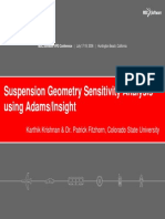 Suspension Geometry Sensitivity Analysis Using Adams/Insight