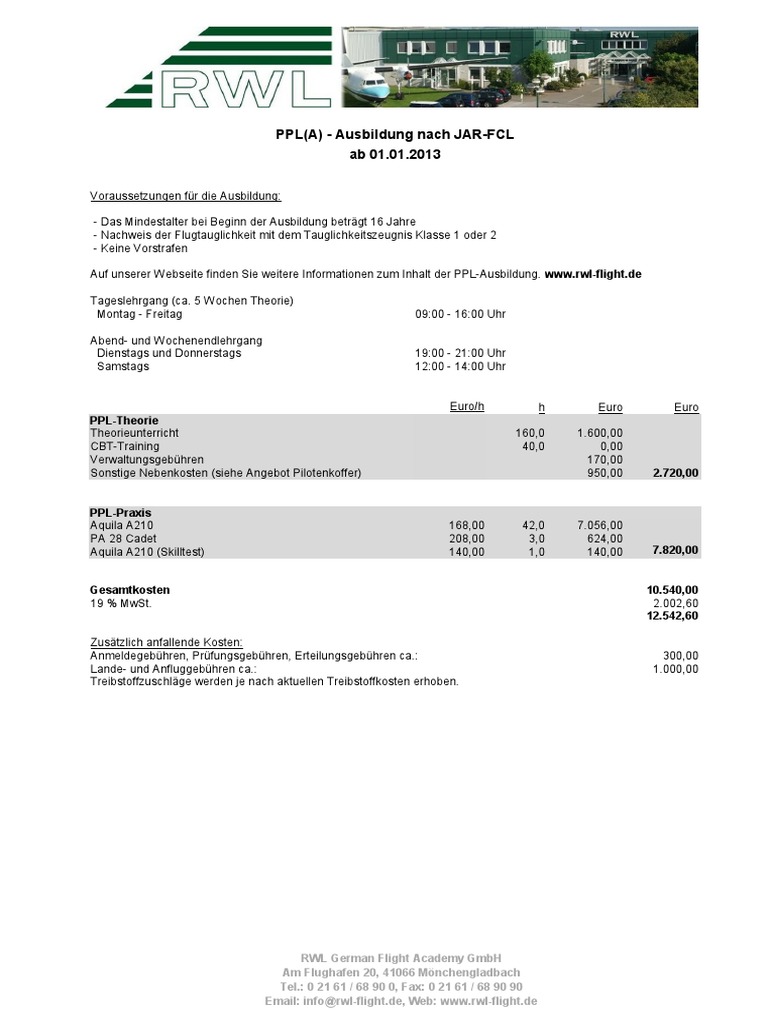010ppl Ausbildung