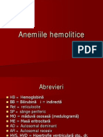 Anemii hemolitice
