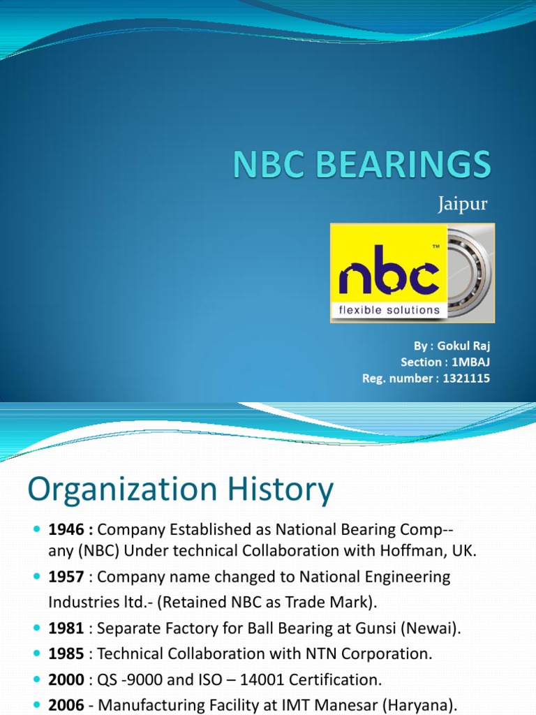 NBC Bearing Organization Structure Training PDF Bearing (Mechanical