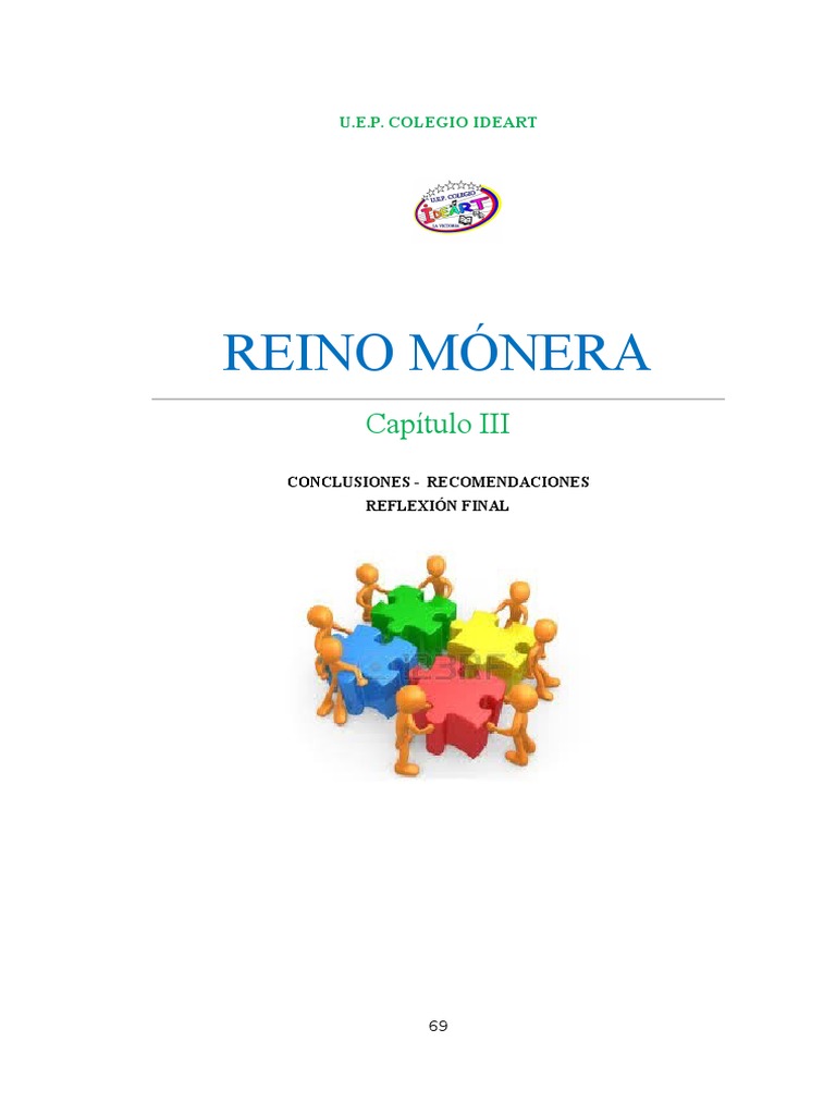 REINO MÓNERA Capítulo III Conclusiones y Recomendaciones | PDF | Ciencias  de la vida | Biología