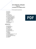 Taller Factorizacion PDF