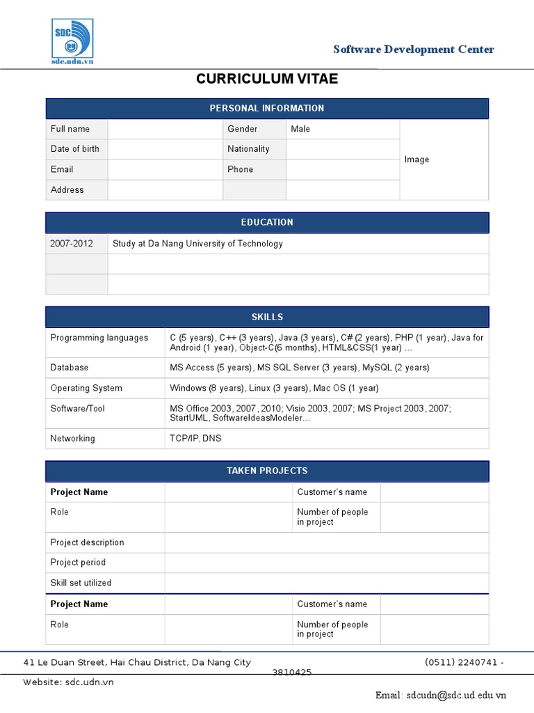 Software Developer Curriculum Vitae | PDF | Computers