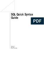 SQL Quick Syntax Guide