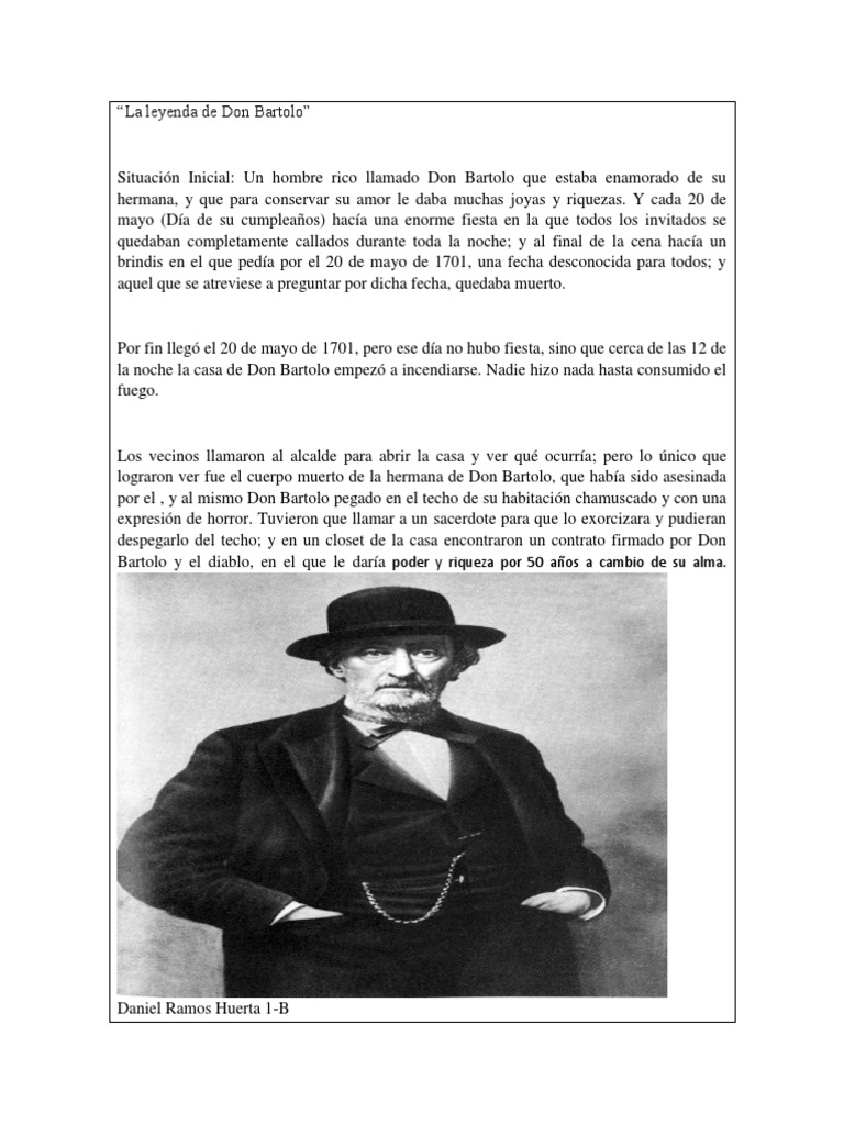 La Leyenda de Don Bartolo | PDF