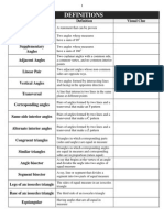 Postulates and Theorems List